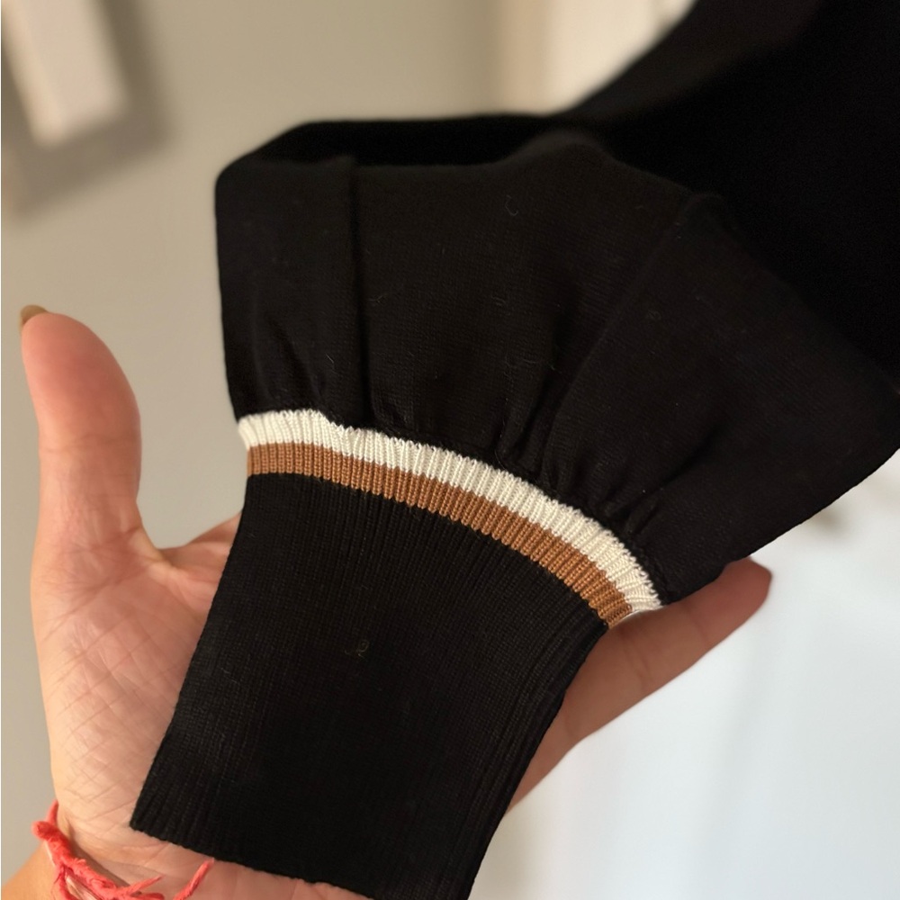 Adrianna Papell Black Blouse with Bow Accent - Picture 3 of 7
